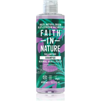 Faith in Nature Lavender & Geranium натурален шампоан за нормална към суха коса 400ml