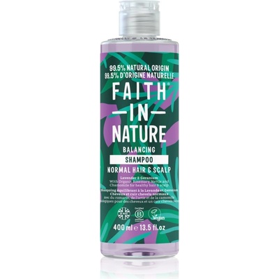 Faith in Nature Lavender & Geranium натурален шампоан за нормална към суха коса 400ml