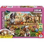Schmidt Spiele - Puzzle A garden picnic for dogs and cats - 200 piese