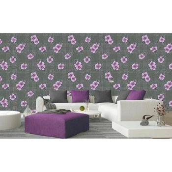 DIMEX ART s. r. o Луксозна флизелинова тапета червени цветя с венчелистчета