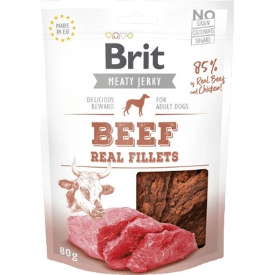 Brit Jerky Beef Fillets 12 x 80 g