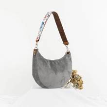 Ammyla kabelka Luna cloth sivá Crossbody s popruhom