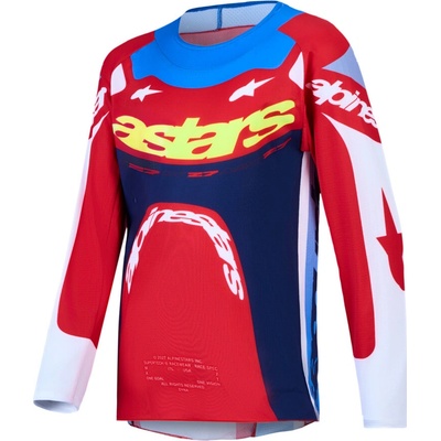 Alpinestars Supertech Dyna Youth červená/biela/modrá/zelená/čierna