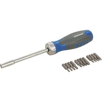 Skrutkovač račňový (s nástrčným kľúčom) Silverline 12 v 1, súprava 12 ks 930569