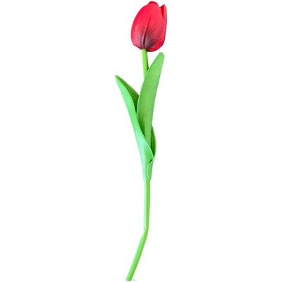Umelý tulipán 34 cm – červená dekoratívna kvetina