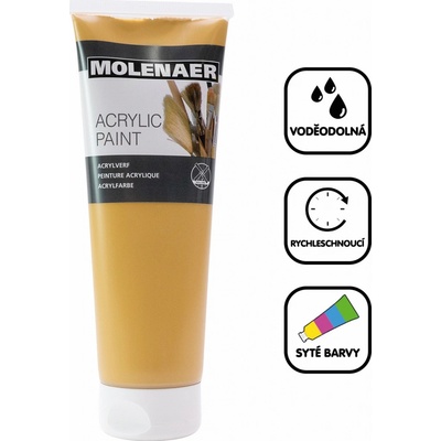 Molenaer akrylová barva 250 ml okrová