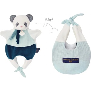Doudou Плюшена играчка Doudou - Панда-чанта, 30 cm (3700335238242) - baby