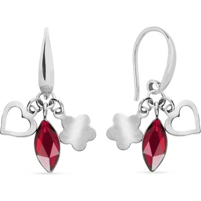 Spark červené se Swarovski Elements Serenity KWMIX2201SC Scarlet