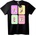 NOONEBRAND Тениска с карикатурно момиче в 4 панела - S, Black