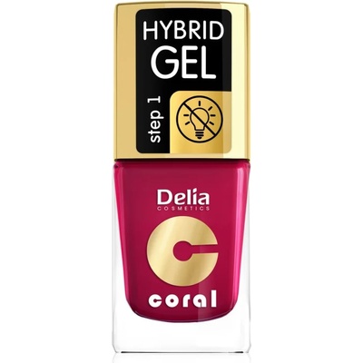 Delia Cosmetics Coral Nail Enamel Hybrid Gel гел лак за нокти цвят 06 11ml