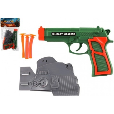 Teddies Pistole + 3 náboje s přísavkami - s pouzdrem