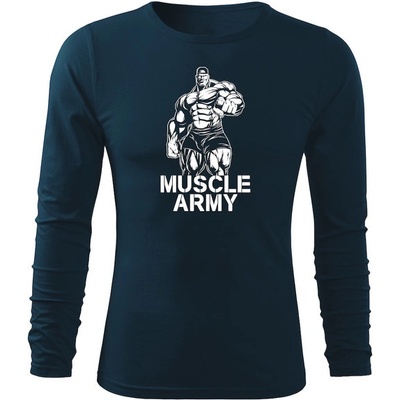Dragowa Fit-T tričko s dlhým rukávom muscle army man tmavomodré
