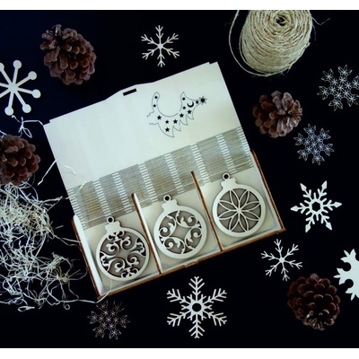 Sada drevených ozdôb, obsahuje 18 kusov 3510 PR0116-Christmas HEU-