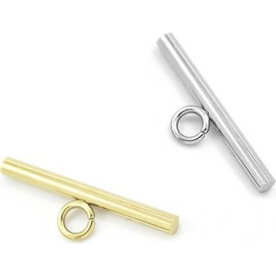 Ocelové zapínání koncovky tyčky 16x2mm - 1ks+B - Nerez SL / 100Ks