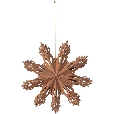 Broste Papírová vločka SNOWFLAKE 15cm hnědá