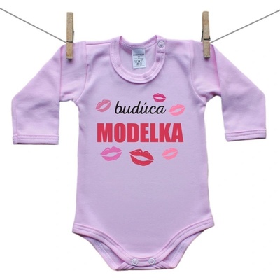 Boodyy Body s dlhým rukávom ružové Budúca modelka
