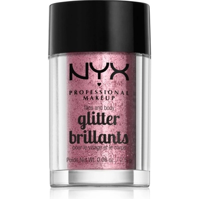 NYX Cosmetics Face & Body Glitter Brillants брокат за лице и тяло цвят 02 Rose 2.5 гр