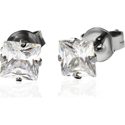 BM Jewellery Náušnice se zirkony 0,5 cm z chirurgické oceli S130020