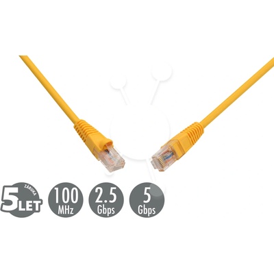 Solarix 28341209 patch, CAT5E, UTP, PVC, 2m, žlutý