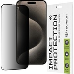 Techsuit Протектор за iPhone 15 Pro Max - 111D Privacy Full Glue - черен
