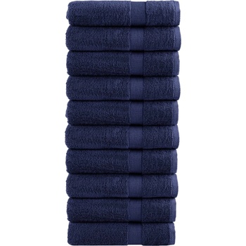 vidaXL Премиум хавлиени кърпи SOLUND 10 бр сини 100x150 см 600 gsm (137265)