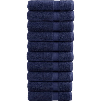 vidaXL Премиум хавлиени кърпи SOLUND 10 бр сини 100x150 см 600 gsm (137265)
