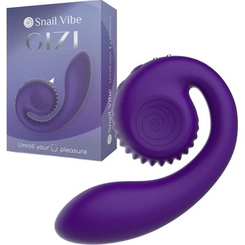 Вибратор за двойна стимулация, 12см. - Snail Vibe Gizi Purple (D-238270)