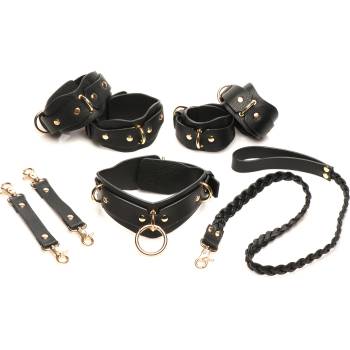 Image 1 of Bedroom Bliss Lover's Restraints Set Black
