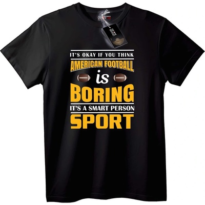 NOONEBRAND Тениска Американски Футбол Интелигентен Спорт - 2XL, Black