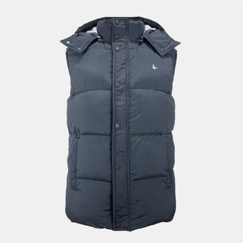 Jack Wills Елек Jack Wills Men's Firstone Waterproof Detachable Hood Synthetic Fill Gilet - Black