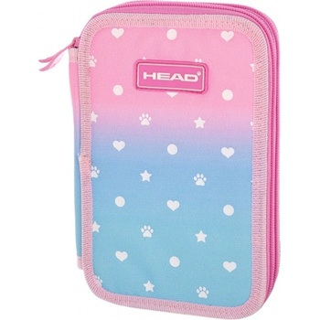 HEAD Ученически несесер Head - Pastel Love, Сребърен ефект, 2 отделения (AS503022054)