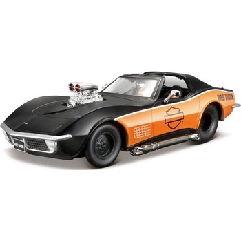 Maisto - Harley-Davidson Custom, 1970 Chevrolet Corvette, 1: 24