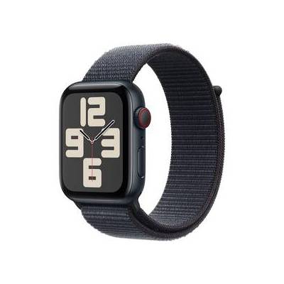 Chytré hodinky Apple Watch SE 2024 GPS + Cellular 40mm pouzdro z temně inkoustového hliníku - Inkoustově fialový provlékací sportovní řemínek (MXGA3QC/A)