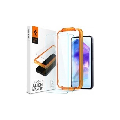 Spigen Glass tR AlignMaster 2 Pack for Samsung Galaxy A55 (AGL07775)