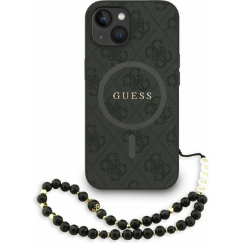 GUESS PU Leather 4G Colored Ring Strap MagSafe Заден калъф за iPhone 15 Black Guess | Cheren | ЖЕНИ | UNI