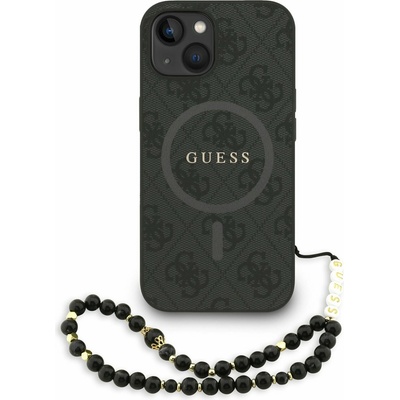 GUESS PU Leather 4G Colored Ring Strap MagSafe Заден калъф за iPhone 15 Black Guess | Cheren | ЖЕНИ | UNI