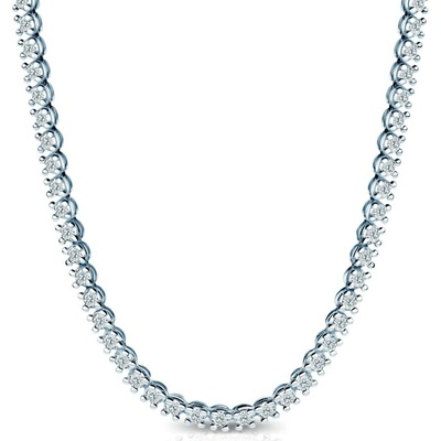 Savicki Náhrdelník biele zlato, diamanty SAV-N-TENIS-40CM-38SZ-25K-585-BDNAT-B