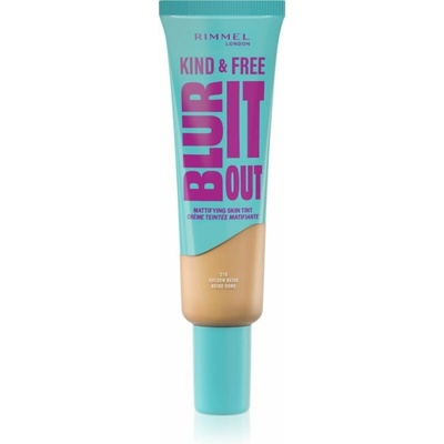 Rimmel Kind & Free Glow It Up ľahký hydratačný make-up 210 Golden Beige 30 ml