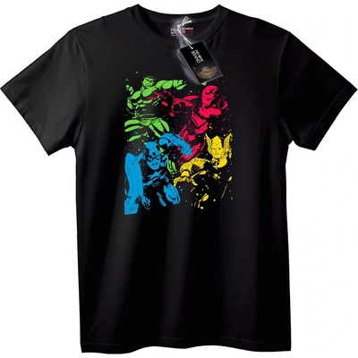 NOONEBRAND Тениска Avengers цветен блок - M, Black