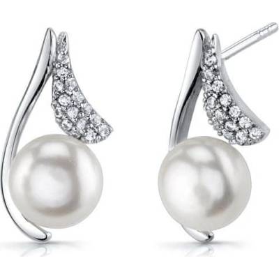 Eppi strieborné napichovacie náušnice s perlami Kazis E32821