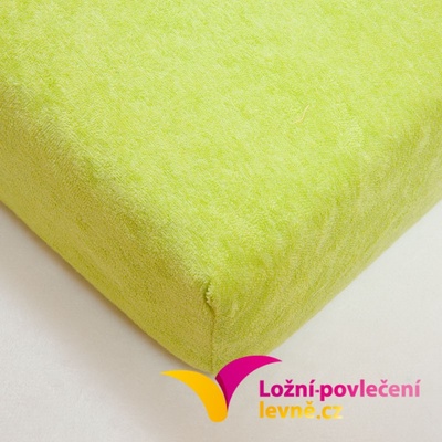 Apex froté prostěradlo zelenožluté 90x200