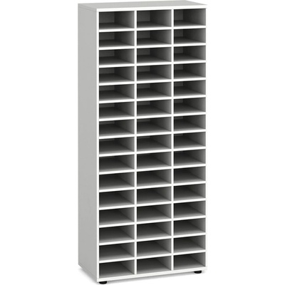 PRIMO Třídící regál WHITE, 800 x 420 x 1781 mm, 45 přihrádek, bílý