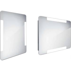 Nimco - Огледало за баня с LED подсветка, 60x80 см, заоблено, алуминий ZP 18002 (ZP 18002)