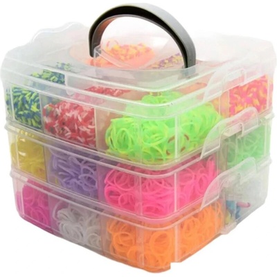 Udělej si náramek Gumičky Loom bands 3000ks set s doplňky velký box