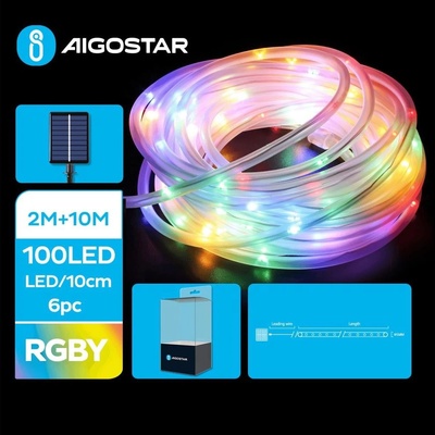 Aigostar LED Solárna vianočná reťaz 100xLED 8 funkcií 12m IP65 multicolor AI0443