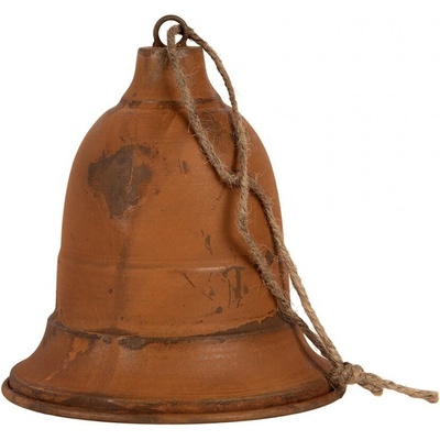 Rustikální rezavý závěsný zvonek Bell Rust L - Ø 25*28 cm - Clayre & Eef