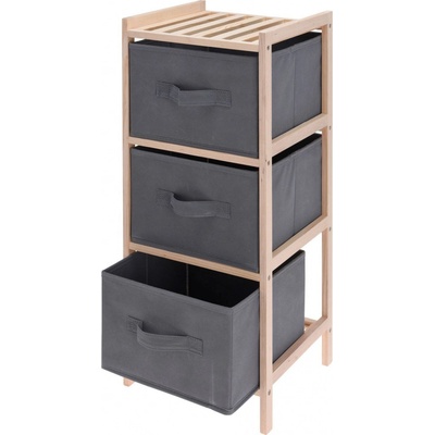 Home Styling Collection Skládací regál s textilními zásuvkami, 65 cm