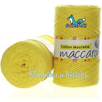 Maccaroni Cotton Macrame žlutá 7