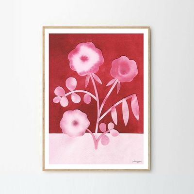 Moikka Plagát Pink Peas in Bloom by Anna Ravn Bjørn 70x100