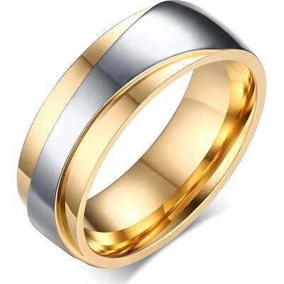 HARAHU Мъжки Пръстен PR-4858 - Златен / Сребърен / 67mm KP4858 (PR-4858)